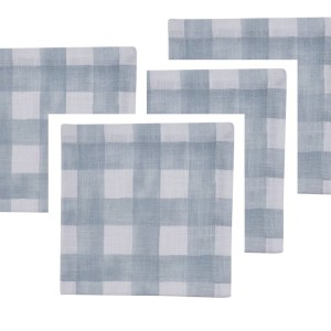 Blue plaid napkins