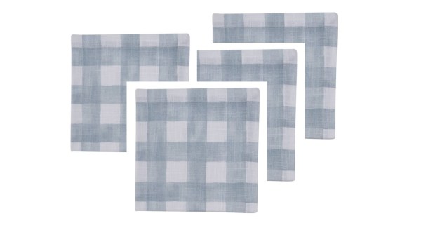 Blue plaid napkins